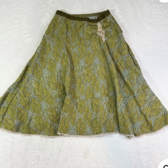 Free people acrylic wool lace maxi skirt sz SP *O - Picture 2 of 10